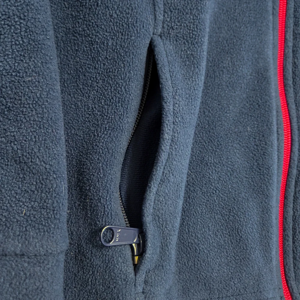 Columbia Fleece Jacket - Navy Blue w/ Hot Pink Zip (Youth M 10/12)